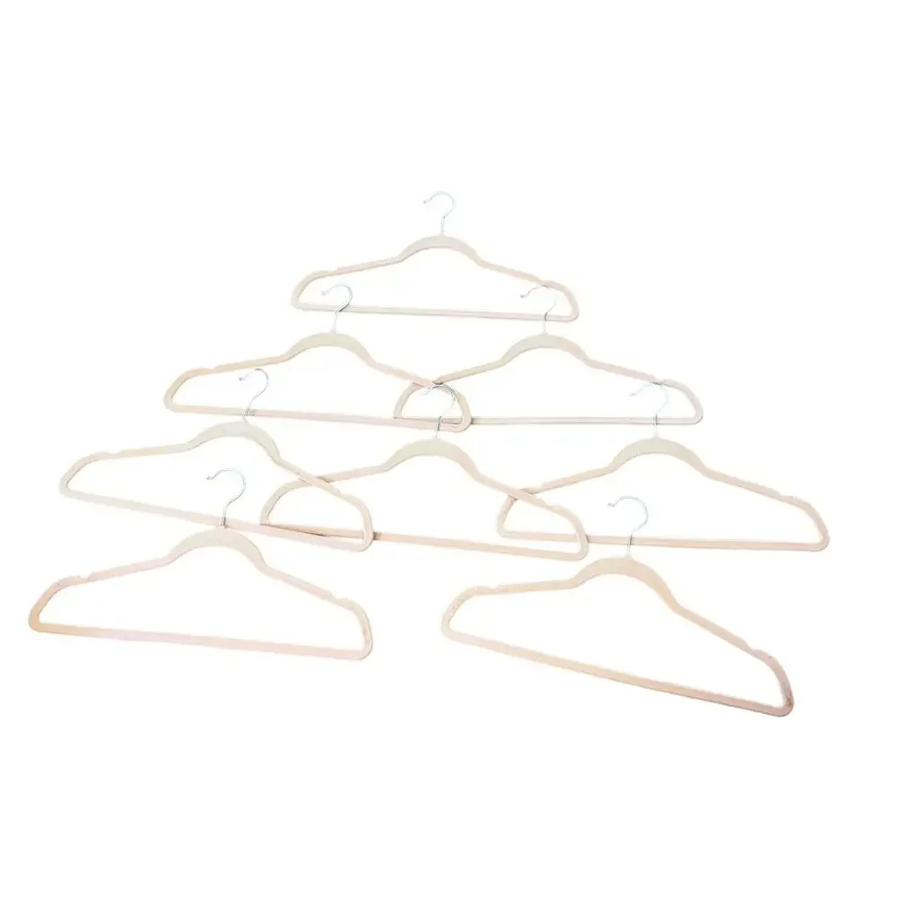 VTG Felt Clothes Non Slip Hangers (8) Closet Organization‎ Peach Colored READ